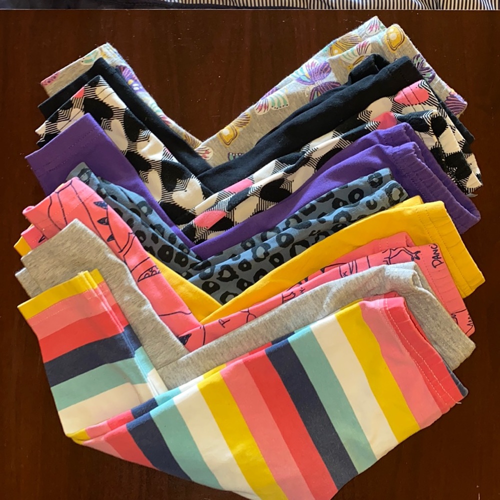 Toddler girls leggings bundle of 9